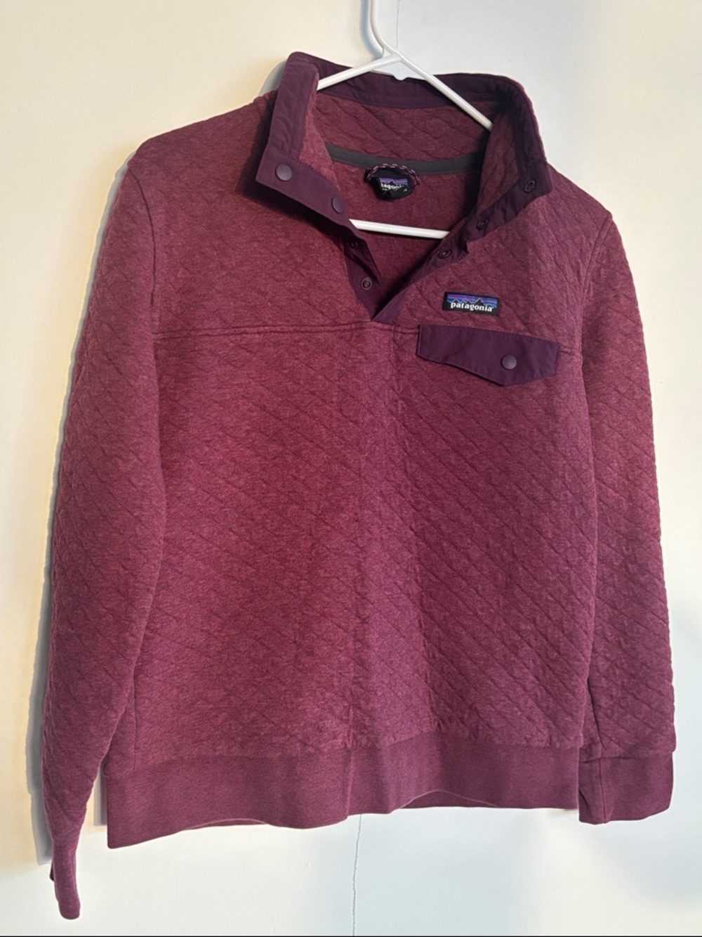 Patagonia Women's Quilted Zip Pullover - Plum